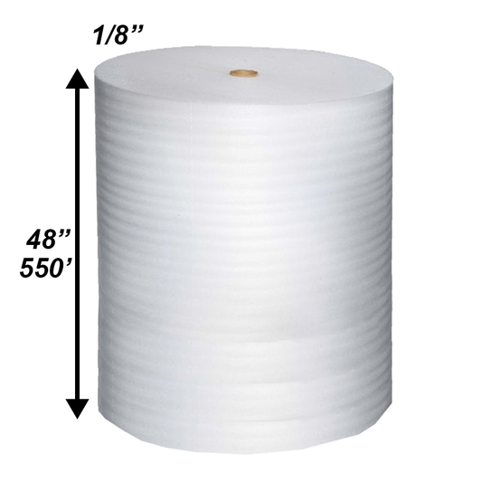 1/8" x 48" x 550' Poly Foam Rolls (Protective Packaging)
