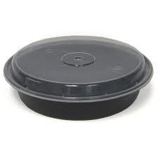 7" Round Microwavable Container With Clear Lid 150/CS