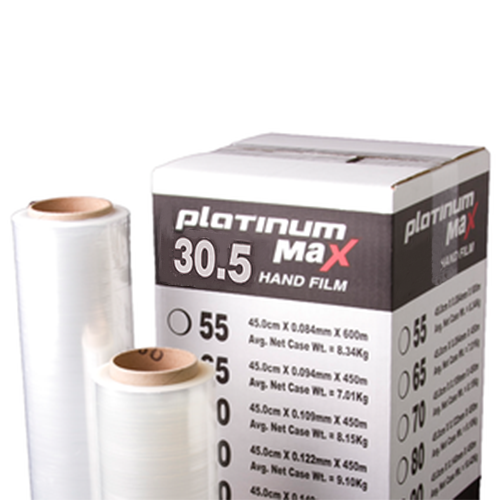 12" x 65G x 450m Platinum Max Pallet Wrap 4/CS