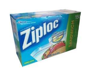 Ziploc Brand Compostable Sandwich Bags 150/Box