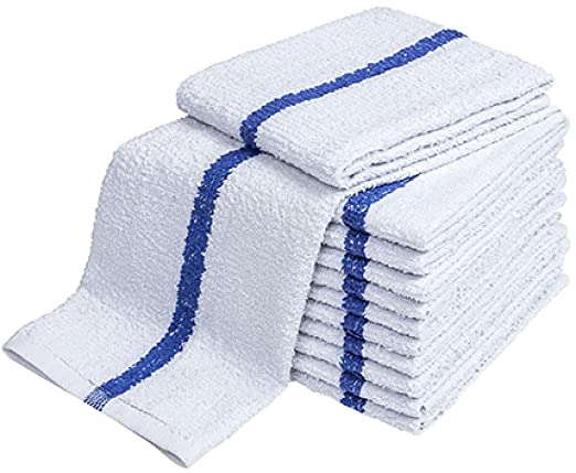 16x19 Blue Stripe Terry Towels 12/PK