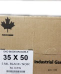 35"x50" Black 3mil Contractor Garbage Bags 100/CS