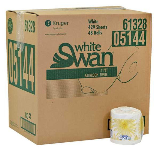 White Swanå¨ 2-Ply Regular Bathroom Tissue 48x429 Sheets (05144)