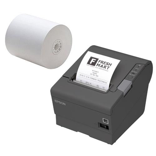 Thermal POS Receipt Paper Roll - 3 1/8" x 3" x 180' 50/CS