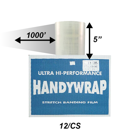 5" Hand Wrap 1000' - Banding Film 12/CS