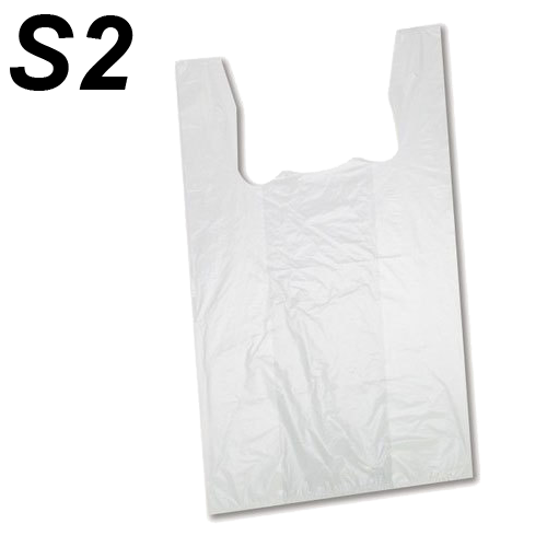 S2 White Shopping Bags 15" x 18"