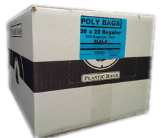 20"x22" Industrial Regular Black Garbage/Trash Bags - 500/CS