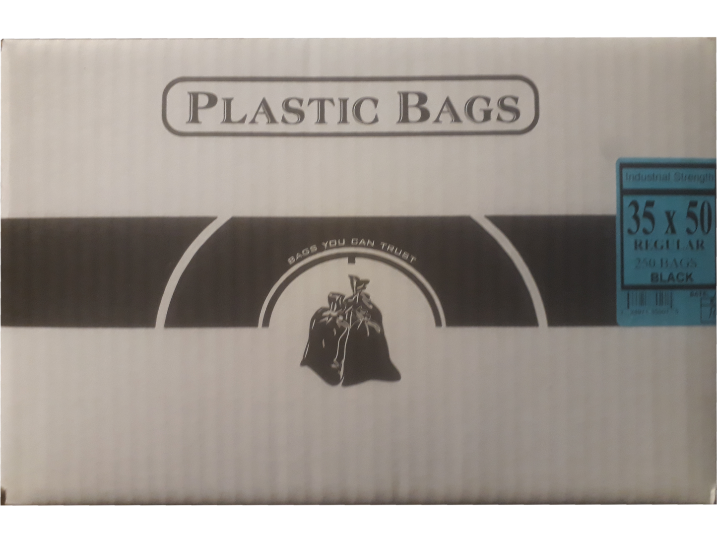 35"x50" Industrial Regular Black Garbage/Trash Bags - 250/CS
