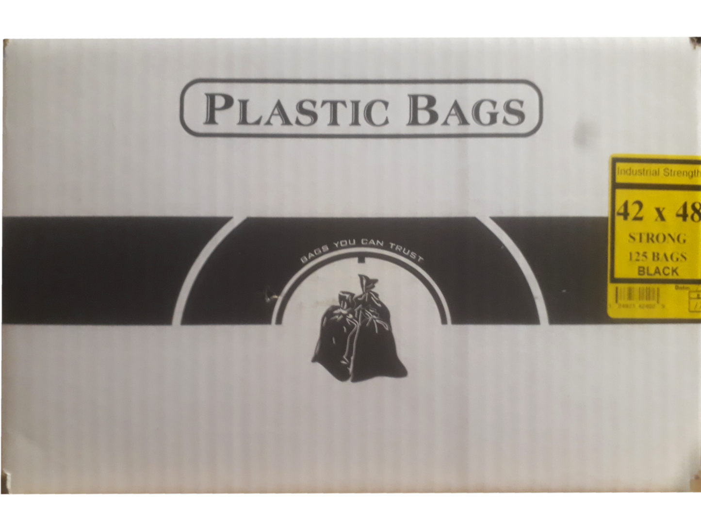 42"x48" Industrial Strong Black Garbage/Trash Bags - 125/CS