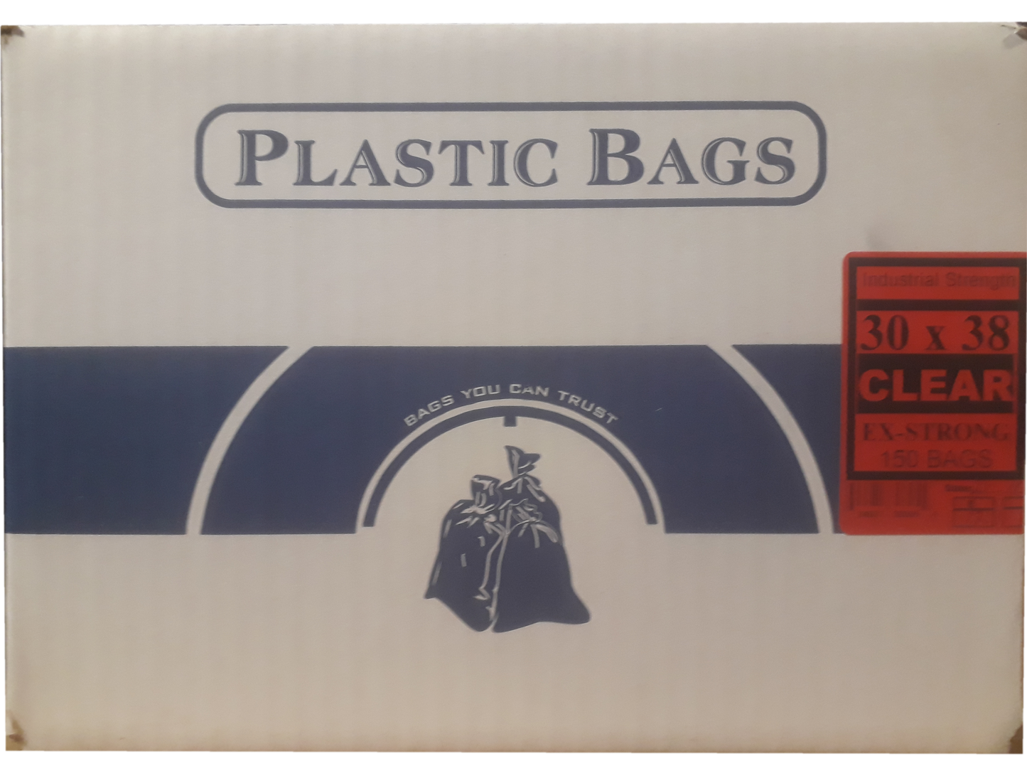 30"x38" Industrial Extra Strong Clear Garbage/Trash Bags - 125/CS