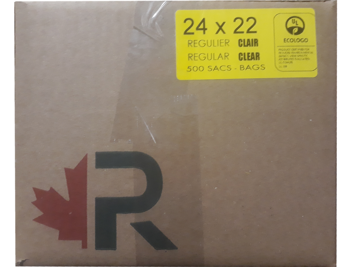 24"x22" Industrial Regular Clear Garbage/Trash Bags - 500/CS