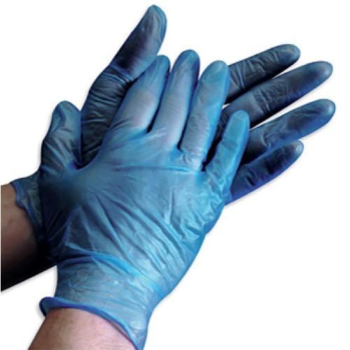 Blue Vinyl Gloves SMALL 100/BX