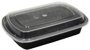 24oz Rectangular Microwavable Container With Clear Lid 150/CS