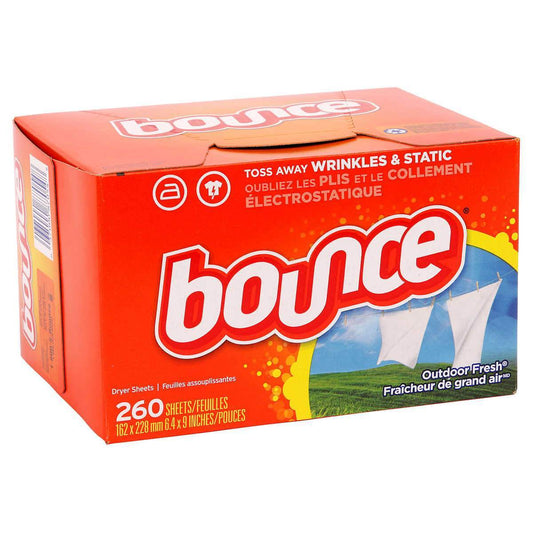 Bounce Fabric Softener and Dryer Sheets - Outdoor Fresh 260 Sheets