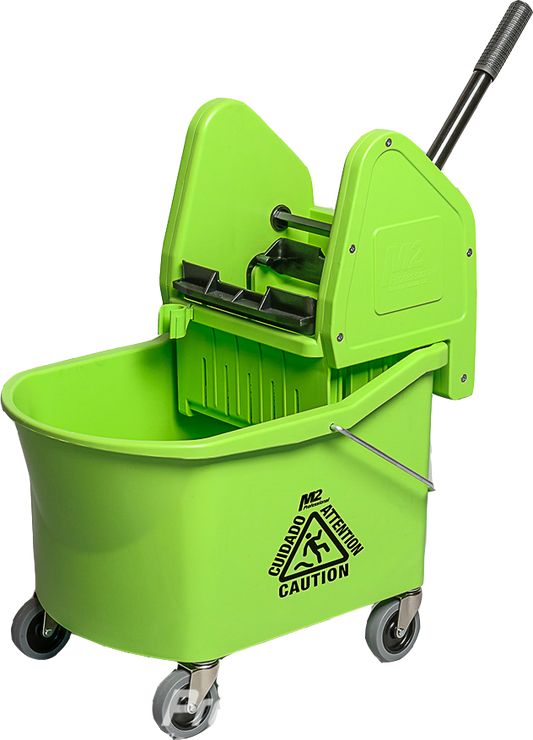 M2 Grizzly 32 Qt. DownPress Bucket and Wringer Combo - Green